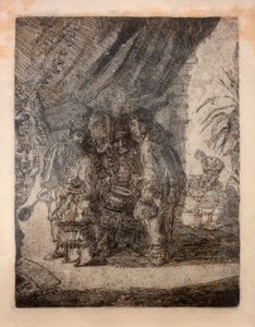 Iston, Pouffamatus, Cracozie és Transmouffe, híres perzsa orvosok Darius zsámolyát vizsgálják az arabelai csata után alkotó: James Ensor