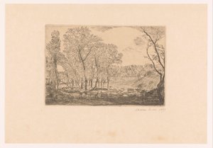 Táj nyárfákkal a víz mellett La mare aux peupliers alkotó: James Ensor