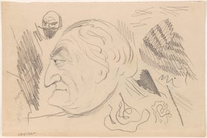 Férfi profilból alkotó: James Ensor