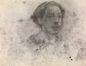 Önarckép (konte papíron) alkotó: James Ensor