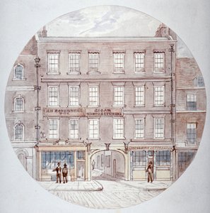 22 és 23 Farringdon Street, City of London, c1855.