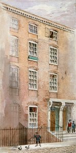 Házak a Crane Courtban, a Fleet Street közelében, Londonban, 1840.