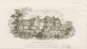 Shelton Old Hall: acélmetszet (matricás), nd [c 1843] (nyomtatás) alkotó: James Flewitt Mullock