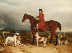 William Phillips a Monmouthshire-i Risca Manor-ból kopókkal, 1850-55