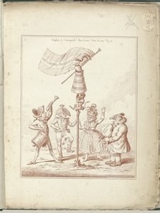 Titelprent van serie Hollandia Regenerata, 1795 Hollandia Regenerata (cím az objektumon) Hollandia Regenerata (sorozat címe)