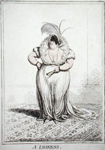 A Lyoness, Hannah Humphrey adta ki 1801-ben (akvatintával metszett) alkotó: James Gillray