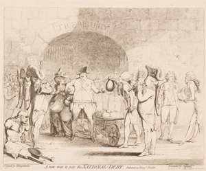 Az államadósság kifizetésének új módja alkotó: James Gillray