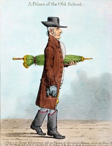 A régi iskola hercege, kiadta Hannah Humphrey 1800-ban (kézi színezett metszet).