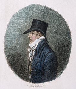 Portré, Hannah Humphrey 1799-ben (kézzel színezett rézkarc)