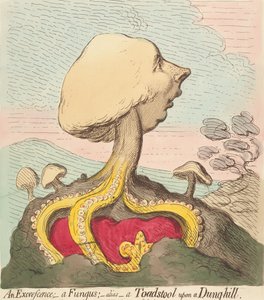 Egy kinövés - Egy gomba - Más néven - Egy mérges gomba egy trágyadombon alkotó: James Gillray