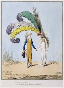 "And catch the living Manners as they rise", kiadta Hannah Humphrey (kézzel színezett metszet)