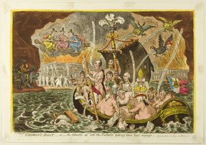 Charon hajója alkotó: James Gillray