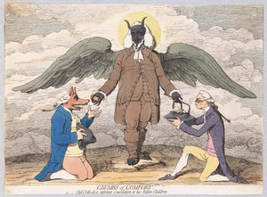 A kényelem morzsái, avagy a bukott gyermekeinek vigasztaló régi ortodoxok, kocsma. 1782 (kézzel színezett metszet)
