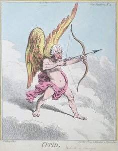 Ámor, Hannah Humphrey adta ki 1799-ben (kézzel színezett rézkarc)