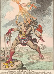 A francia kolosszus pusztulása alkotó: James Gillray