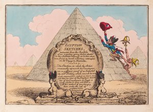Egyiptomi vázlatok, kocsma 1799 (kézzel színezett metszet)