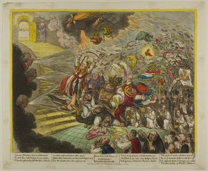 A katolikus emancipáció írországi bohózatának vége alkotó: James Gillray