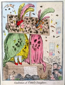 Faro lányainak felmagasztalása, Hannah Humphrey 1796-ban (kézzel színezett rézkarc)