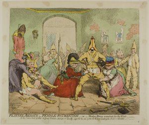 Flanel Páncél; Női hazaszeretet alkotó: James Gillray