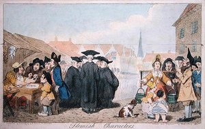Flamand karakterek, G. Humphrey 1793-ban (kézzel színezett metszet) alkotó: James Gillray