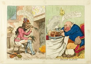 Francia szabadság, brit rabszolgaság alkotó: James Gillray