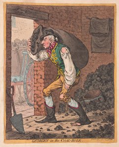 Georgey a Szénlyukban, kocsma. 1800 (kézzel színezett gravírozás)