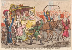 A béke nagykövetének dicsőséges fogadtatása párizsi bevonulásakor alkotó: James Gillray