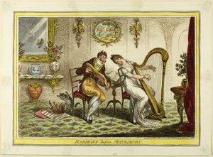 Harmónia a házasság előtt alkotó: James Gillray