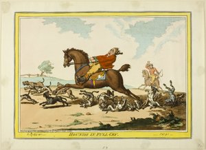 Hounds in Full Cry alkotó: James Gillray