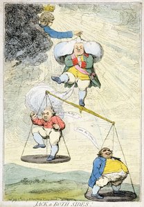 Jack a Both Sides, William Humphrey 1783-ban (kézzel színezett rézkarc)
