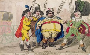 IV. Henrik király: Az utolsó jelenet, kiadó: S.W. Fores 1788-ban (kézzel színezett rézkarc)