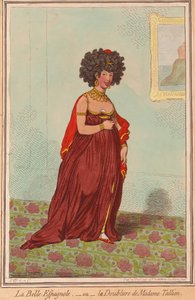 La Belle Espagnole avagy Madame Tallien kettőse, kocsma 1796 (kézzel színezett metszet)