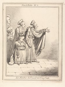 Az Ötszázak Tanácsának tagjai. Francia viseletek, 3. sz. alkotó: James Gillray