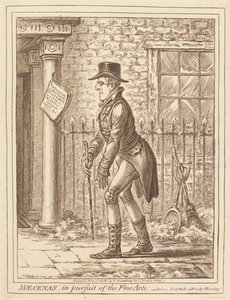 Maecenas, a képzőművészetek támogatója alkotó: James Gillray