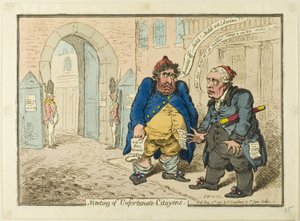 Találkozó a szerencsétlen Citoyen alkotó: James Gillray