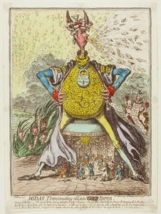 Midas, Mindent átalakít, papírrá alkotó: James Gillray
