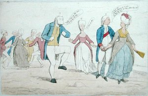 A Salisbury-síkságon nemrég felfedezett emlékművek, Hannah Humphrey 1782-ben (kézzel színezett rézkarc) alkotó: James Gillray