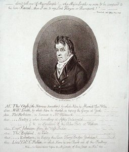 Thomas Ogle úr, Hannah Humphrey adta ki 1801-ben (rézkarc) alkotó: James Gillray