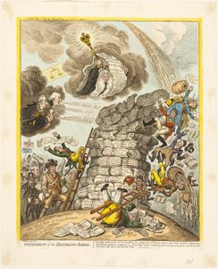 A republikánus-bábel megdöntése alkotó: James Gillray