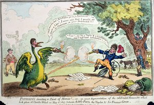 Hazafiak becsületpontról döntenek! vagy A Rencontre pontos ábrázolása, amely 1807. május 2-án Coombe Woodban történt Little Paul, the Taylor és Sir Francis Goose között, Hannah kiadó.