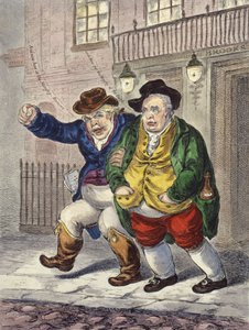 Az alkotmány pillérei: Három óra és egy felhős reggel, 1809 alkotó: James Gillray