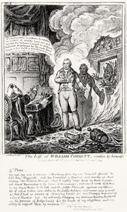 5. tábla, William Cobbett életéből, saját maga írta, kocsma. H. Humphrey, 1809 alkotó: James Gillray