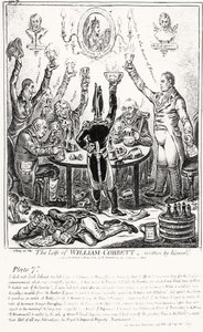 7. tábla, The Life of William Cobbett, saját maga írta, kocsma. H. Humphrey, 1809 alkotó: James Gillray