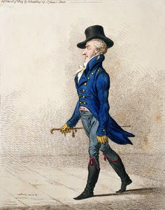 Egy férfi portréja, Hannah Humphrey 1803-ban (kézzel színezett rézkarc) alkotó: James Gillray