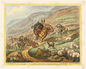 Kiküldetés Skóciában alkotó: James Gillray