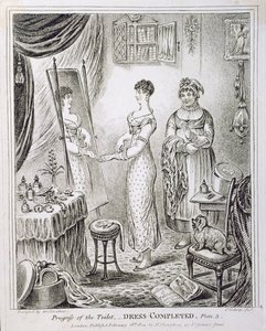 Progress of the Toilet, vagy Dress Completed, Hannah Humphrey adta ki 1810-ben