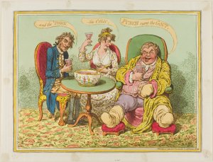 A puncs gyógyítja a köszvényt, a kólikát és a gyulladást alkotó: James Gillray