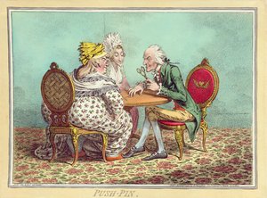 Push-Pin, kiadta Hannah Humphrey 1797-ben (kézi színezett metszet)