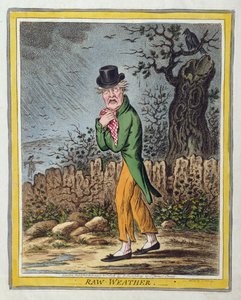 Nyers időjárás, Hannah Humphrey 1808-ban (kézzel színezett rézkarc)