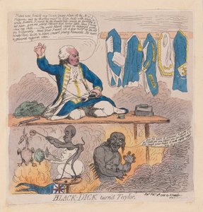 Richard Howe, 1st Earl Howe (Black-Dick turnd taylor), pub. 1788 (kézzel színezett metszet)